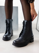 Αρβυλάκια δερμάτινα με chunky σόλα Ragazza 0266 - Μαύρο - thefashionproject.gr - RAGAZZA