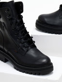 Αρβυλάκια δερμάτινα με chunky σόλα Ragazza 0281 - Μαύρο - thefashionproject.gr - RAGAZZA