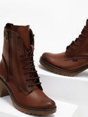 Αρβυλάκια δερμάτινα με ραφές Ragazza 0579 - Ταμπά - thefashionproject.gr - RAGAZZA