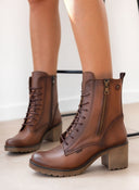 Αρβυλάκια δερμάτινα με ραφές Ragazza 0579 - Ταμπά - thefashionproject.gr - RAGAZZA