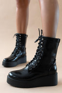 Αρβυλάκια flatforms λουστρίνι - Μαύρο - thefashionproject.gr - The Fashion Project