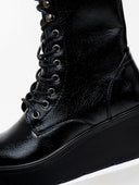 Αρβυλάκια flatforms λουστρίνι - Μαύρο - thefashionproject.gr - The Fashion Project