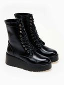 Αρβυλάκια flatforms λουστρίνι - Μαύρο - thefashionproject.gr - The Fashion Project