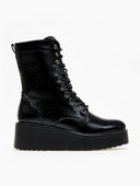 Αρβυλάκια flatforms λουστρίνι - Μαύρο - thefashionproject.gr - The Fashion Project