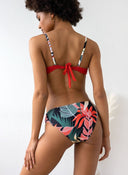 Bikini Set φλοράλ - Κεραμιδί - thefashionproject.gr - The Fashion Project