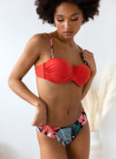 Bikini Set φλοράλ - Κεραμιδί - thefashionproject.gr - The Fashion Project