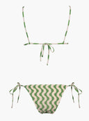 Bikini Set γκοφρε με τριγωνάκι - Πράσινο - thefashionproject.gr - Modern ocean