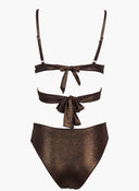 Bikini Set lurex με ψηλόμεσο slip 