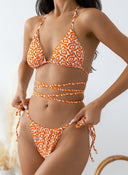 Bikini Set με ιδιαίτερο print - Πορτοκαλί - thefashionproject.gr - Modern ocean