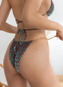 Bikini set με print και αλυσίδα - Μαύρο - thefashionproject.gr - Modern ocean