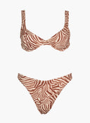 Bikini Set με print και brazilian slip 
