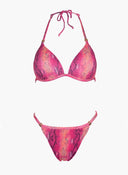 Bikini set με print και διακριτικό glitter