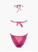 Bikini set με print και διακριτικό glitter