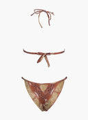 Bikini set με print και διακριτικό glitter