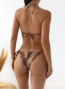 Bikini set με print και διακριτικό glitter