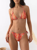 Bikini set με print και διακριτικό glitter