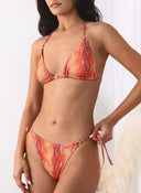 Bikini set με print και διακριτικό glitter
