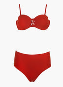 Bikini set ριμπ με corset σλιπ