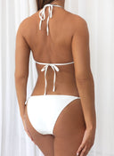 Bikini set τριγωνάκι με κορδόνια - Λευκό - thefashionproject.gr - Modern ocean