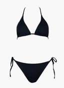 Bikini set τριγωνάκι με κορδόνια - Μαύρο - thefashionproject.gr - Modern ocean