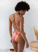 Bikini Set τριγωνάκι με print - Πορτοκαλί - thefashionproject.gr - The Fashion Project