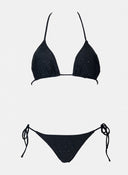 Bikini set τριγωνάκι με στρας - Μαύρο - thefashionproject.gr - Modern ocean