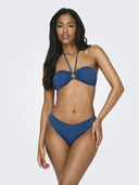 Bikini top με κρίκο ONLY 15282619 - Μπλε - thefashionproject.gr - ONLY