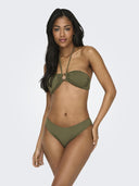 Bikini top με κρίκο ONLY 15282619 - Χακί - thefashionproject.gr - ONLY