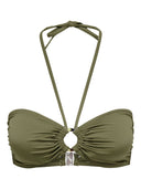 Bikini top με κρίκο ONLY 15282619 - Χακί - thefashionproject.gr - ONLY