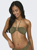 Bikini top με κρίκο ONLY 15282619 - Χακί - thefashionproject.gr - ONLY