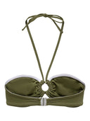 Bikini top με κρίκο ONLY 15282619 - Χακί - thefashionproject.gr - ONLY