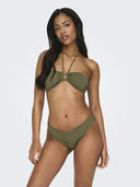 Bikini top με κρίκο ONLY 15282619 - Χακί - thefashionproject.gr - ONLY