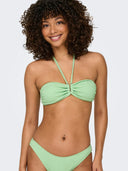 Bikini top με ruched σχέδιο ONLY 15314261 - Lime - thefashionproject.gr - ONLY