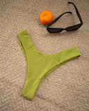 Brazilian ριπ v cut bikini slip - Λαχανί - thefashionproject.gr - The Fashion Project