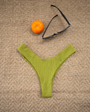 Brazilian ριπ v cut bikini slip - Λαχανί - thefashionproject.gr - The Fashion Project