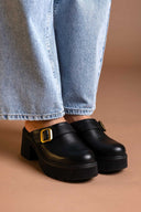 Chunky δερμάτινα clogs Ragazza 01246