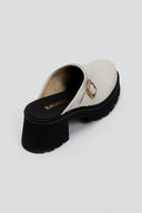 Chunky δερμάτινα clogs Ragazza 01246