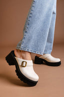 Chunky δερμάτινα clogs Ragazza 01246