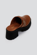 Chunky δερμάτινα clogs Ragazza 01246