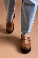 Chunky δερμάτινα clogs Ragazza 01246