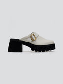 Chunky δερμάτινα clogs Ragazza 01246 - Μπεζ - thefashionproject.gr - RAGAZZA