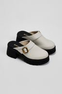 Chunky δερμάτινα clogs Ragazza 01246 - Μπεζ - thefashionproject.gr - RAGAZZA