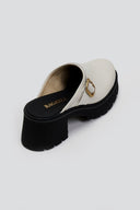 Chunky δερμάτινα clogs Ragazza 01246 - Μπεζ - thefashionproject.gr - RAGAZZA