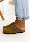 Clogs ανατομικά από δέρμα καστόρι Plakton 181539 - Λαδί - thefashionproject.gr - Plakton