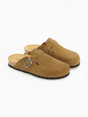 Clogs ανατομικά από δέρμα καστόρι Plakton 181539 - Λαδί - thefashionproject.gr - Plakton