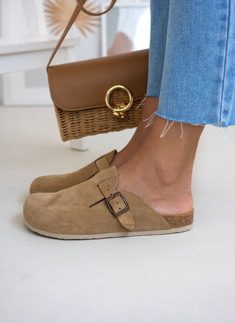 Clogs ανατομικά από δέρμα καστόρι Plakton 181539 - Μπεζ - thefashionproject.gr - Plakton