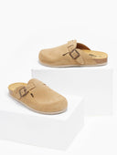 Clogs ανατομικά από δέρμα καστόρι Plakton 181539 - Μπεζ - thefashionproject.gr - Plakton