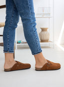 Clogs ανατομικά από δέρμα καστόρι Plakton 181539 - Ταμπά - thefashionproject.gr - Plakton
