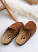Clogs ανατομικά από δέρμα καστόρι Plakton 181539 - Ταμπά - thefashionproject.gr - Plakton