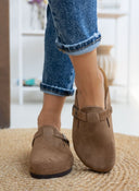 Clogs ανατομικά από δέρμα καστόρι Plakton 181539 - Τάουπε - thefashionproject.gr - Plakton